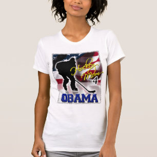 T-shirt La maman d'hockey pour Barack Obama, votent 2008