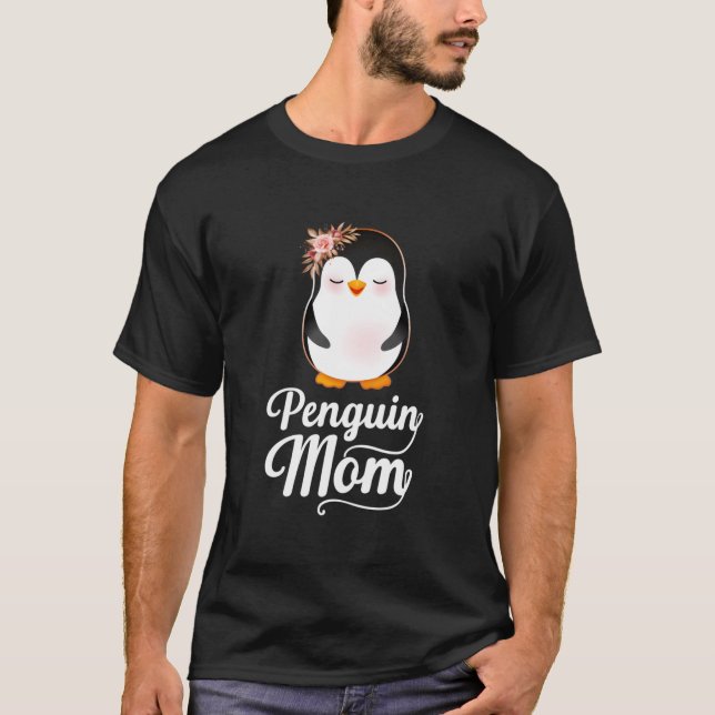T-shirt La maman manchot Gentoo (Devant)