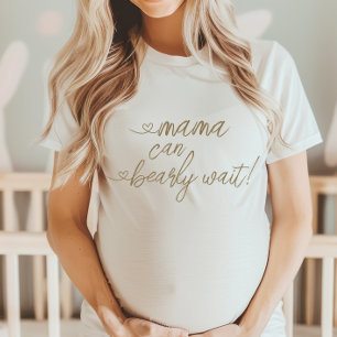 T-shirt La maman minimaliste peut attendre le Baby shower 