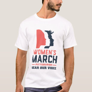 T-shirt La marche des femmes à Pittsburgh entendez notre v