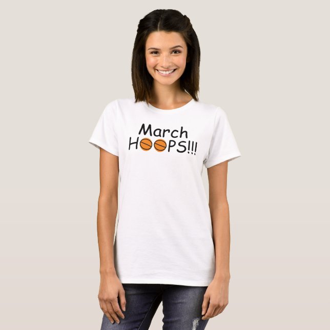 T-shirt La Marche des femmes HOOPS Orange Basketballs (Devant entier)