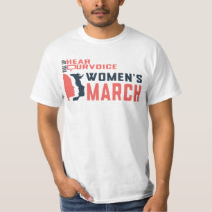 T-shirt la marche des femmes se lève entendre notre voix
