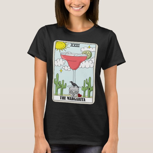 T-shirt La Margarita Tarot Card Cocktail d'alcool Boire (Devant)