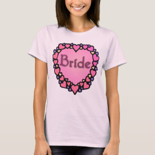 T-shirt La mariée avec des produits de coeur