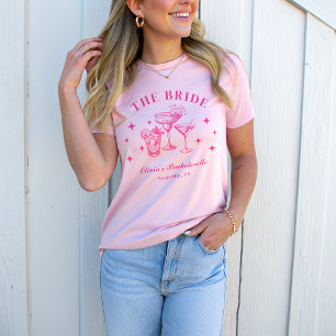 T-shirt La Mariée Cocktail Hot Rose Travel Bachelorette