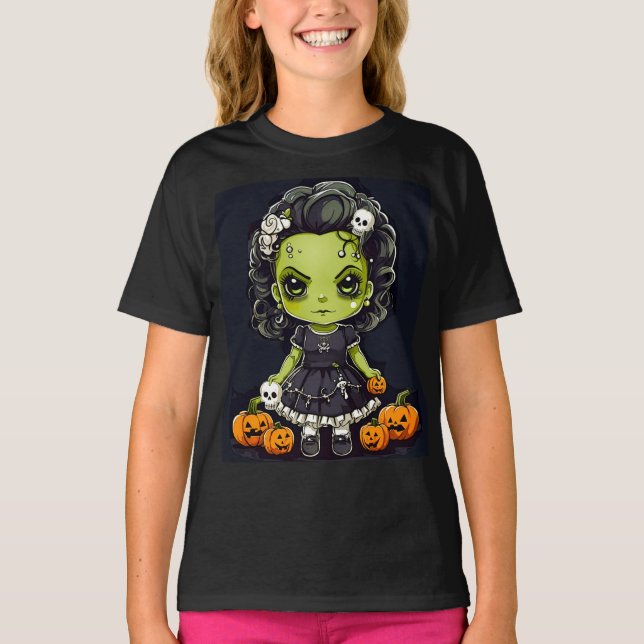 T-shirt La mariée de la petite frankenstein (Devant)