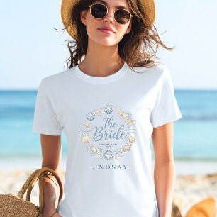 T-shirt La mariée ! Élégante mariée de la côte de la plage