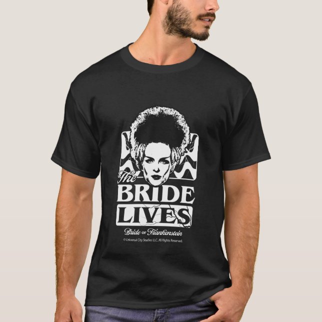 T-shirt La mariée vit La mariée de Frankenstein (Devant)