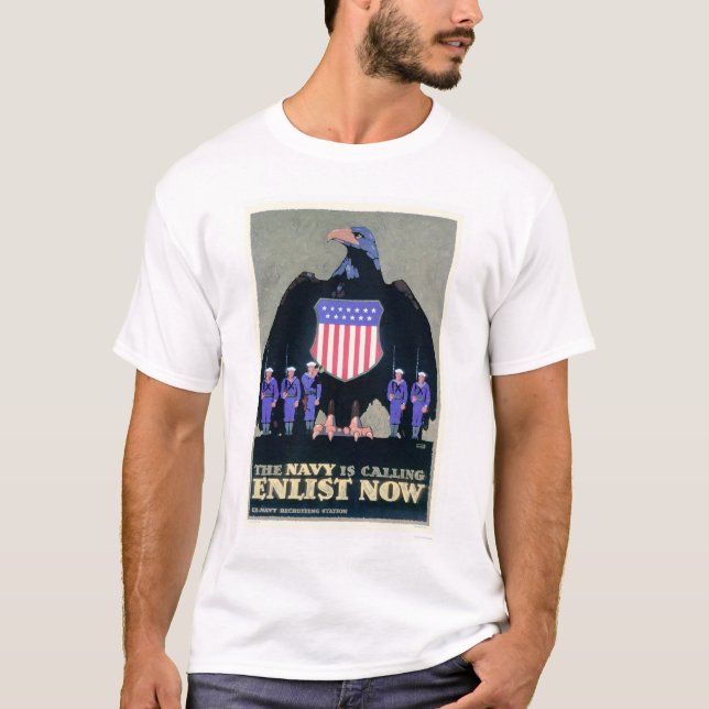 T-shirt La marine appelle - enrôlez maintenant (US02291A) (Devant)