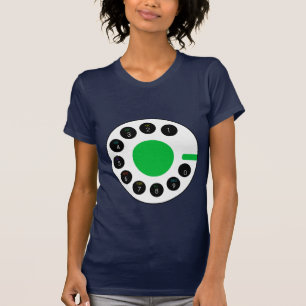 T-shirt La marine et le vert appellent le téléphone pièce