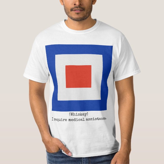 T-shirt La marine marque la chemise (whiskey), homme (Devant)