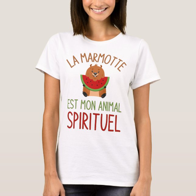 T-shirt La marmotte est mon animal spirituel (Devant)