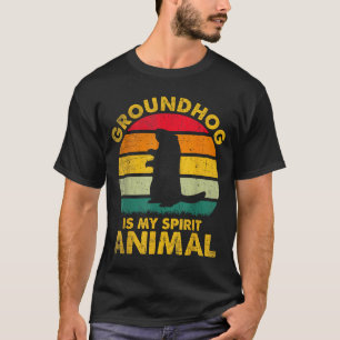 T-shirt La Marmotte Est Mon Animal Spirituel Drôle De Jour