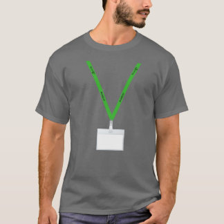 T-shirt La matière verte de lanières écrivent votre nom