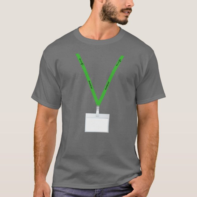 T-shirt La matière verte de lanières écrivent votre nom (Devant)