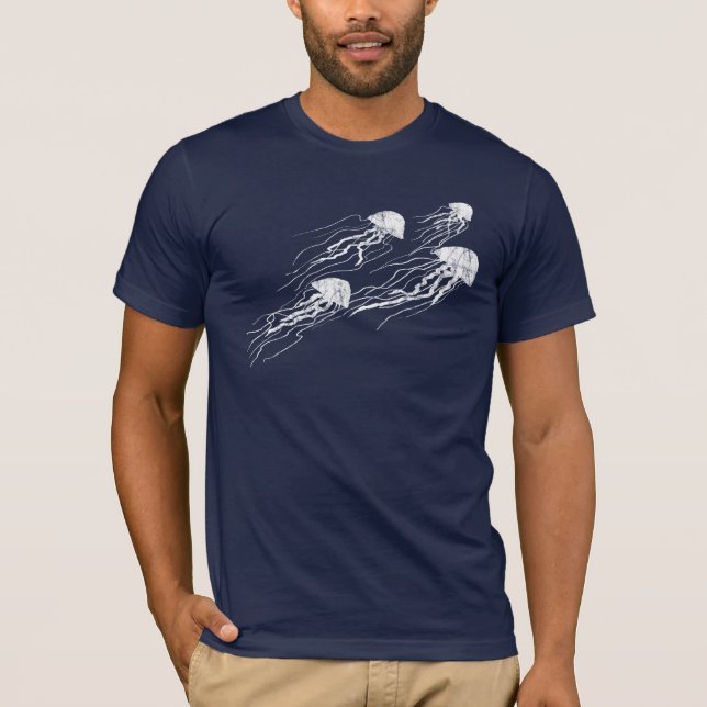 T-shirt La méduse silhouette le tee - shirt foncé (Devant)