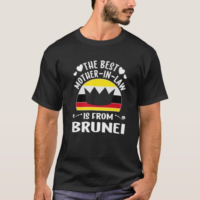 T-shirt La Meilleure Belle-Mère Est Les Mères Brunéiennes (Devant)