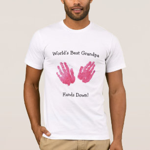T-shirt La meilleure chemise de Handprint du grand-papa du