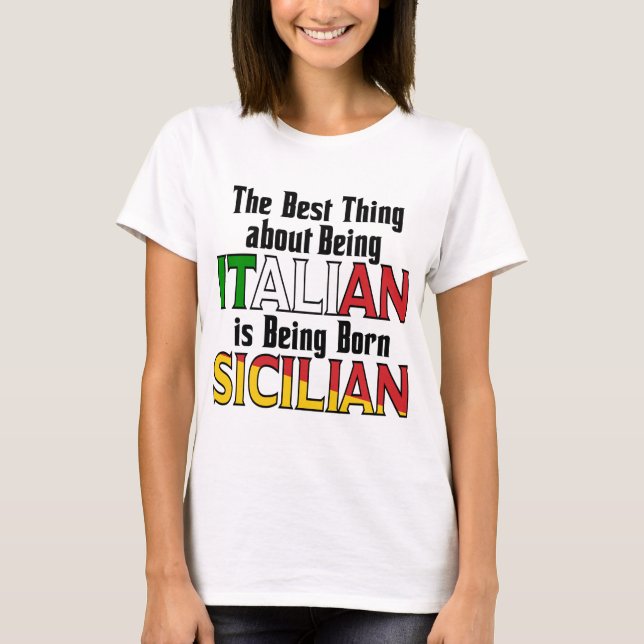T-shirt La Meilleure Chose D'Être Italien (Devant)