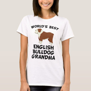T-shirt La meilleure grand-maman anglaise du bouledogue du