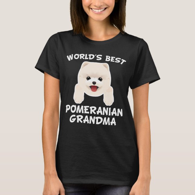 T-shirt La meilleure grand-maman de Pomeranian du monde (Devant)