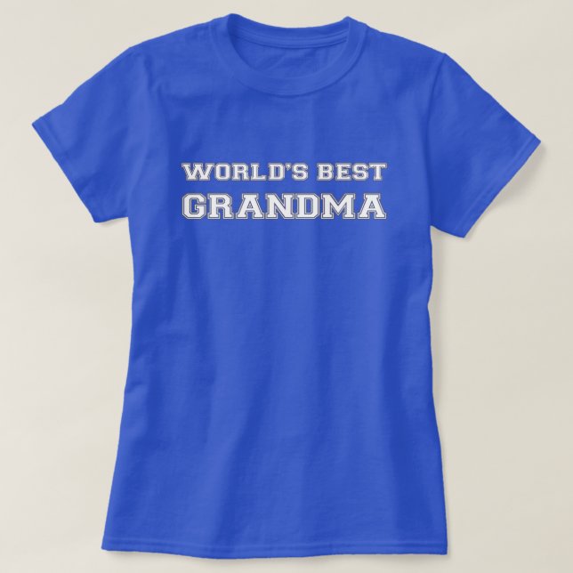 T-shirt La meilleure grand-maman du monde (Design devant)