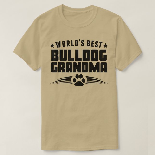T-shirt La meilleure grand-mère de Bulldog au monde  (Design devant)