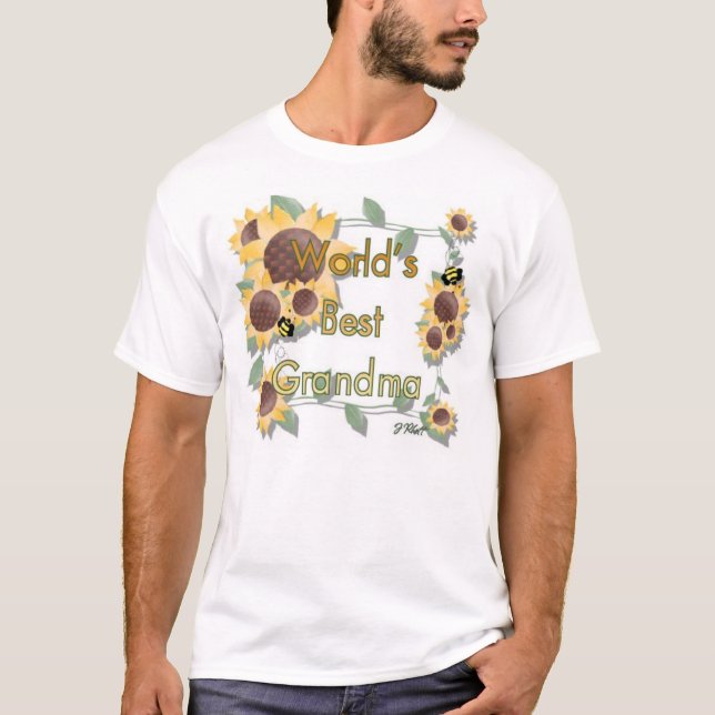 T-shirt La meilleure grand-mère du monde (Devant)