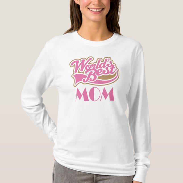 T-shirt La meilleure maman des mondes folâtre le cadeau de (Devant)