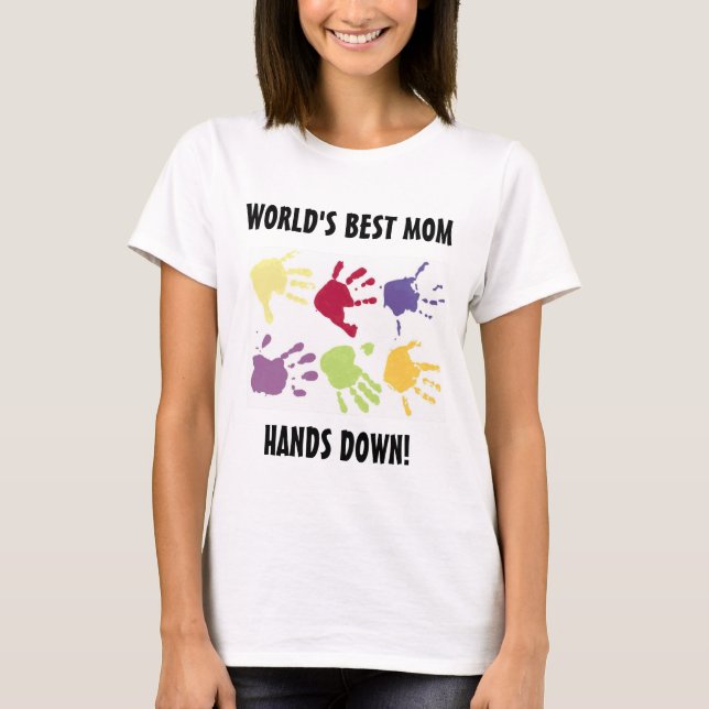 T-shirt La meilleure maman du monde remet vers le bas le (Devant)