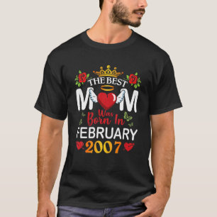 T-shirt La Meilleure Maman Est Née En Février 2007 Happy M