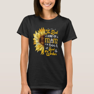 T-shirt La Meilleure Maman Soulève Un Mess De Tournesol Tr