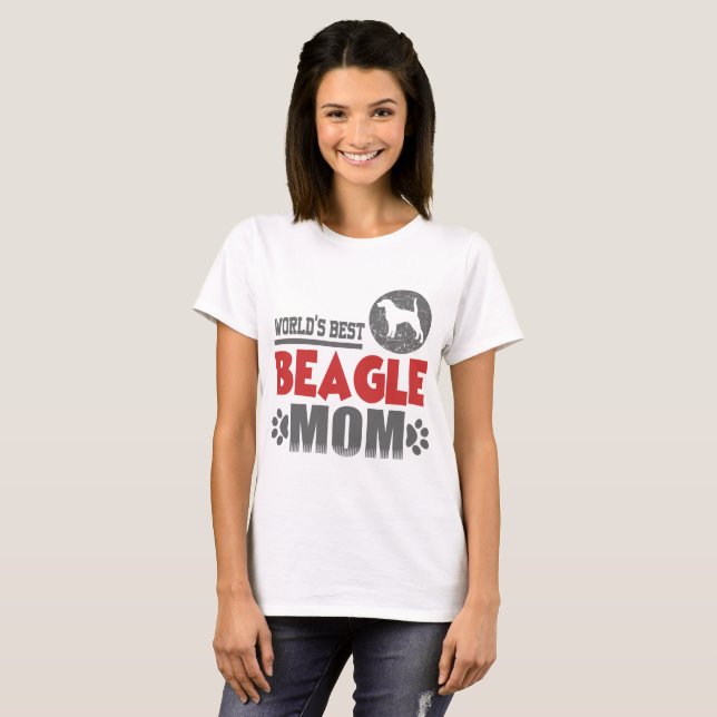 T-SHIRT LA MEILLEURE MOM BEAGLE DU MONDE (Devant entier)