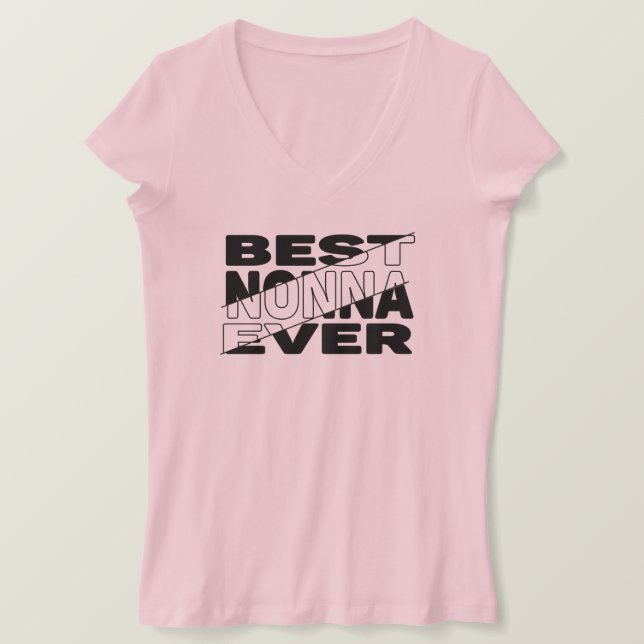 T-SHIRT LA MEILLEURE NONNA JAMAIS. (Design devant)