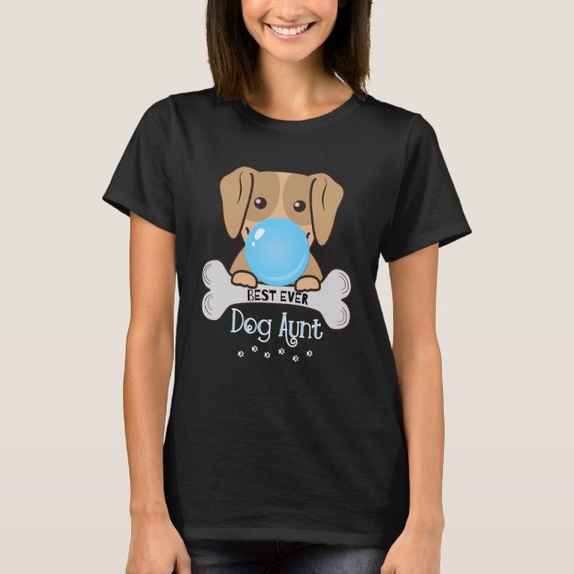 T-shirt La meilleure tante de chien pour les femmes (Devant)