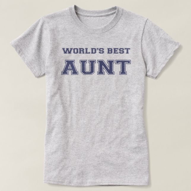 T-shirt La meilleure tante du monde (Design devant)