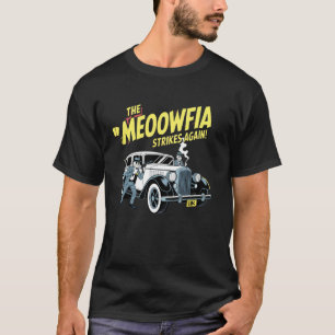 T-shirt La Meoowfia Strikes Again Rétro Drôle Mafia de Cha