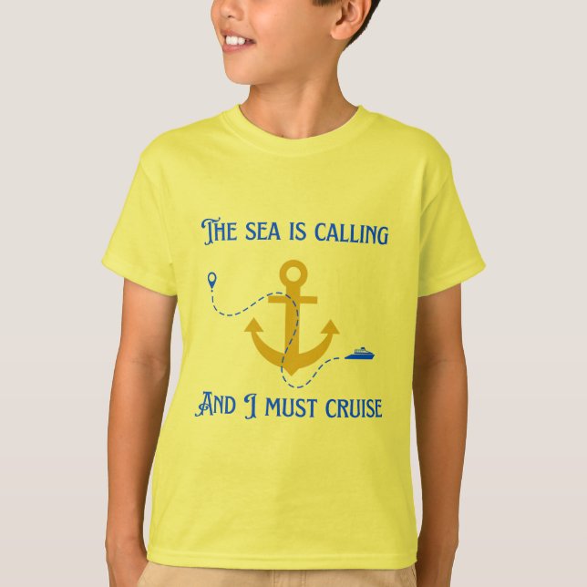 T-shirt La mer appelle et je dois croiser (Devant)