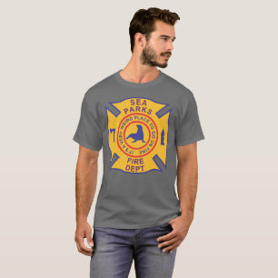 T-shirt La mer gare le corps de sapeurs-pompiers