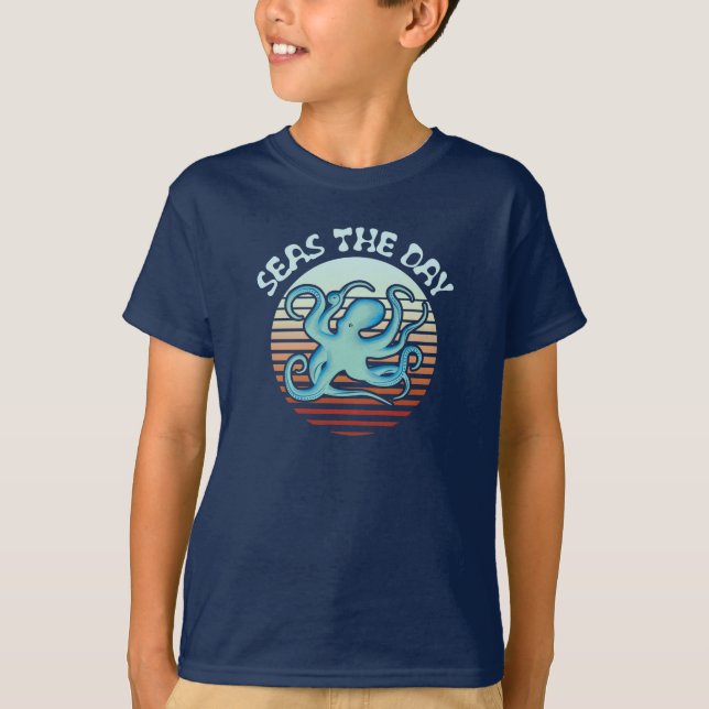 T-shirt La Mer Le Jour | Vibes d'été Octopus (Devant)