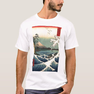 T-shirt La mer outre de Satta par Utagawa Hiroshige
