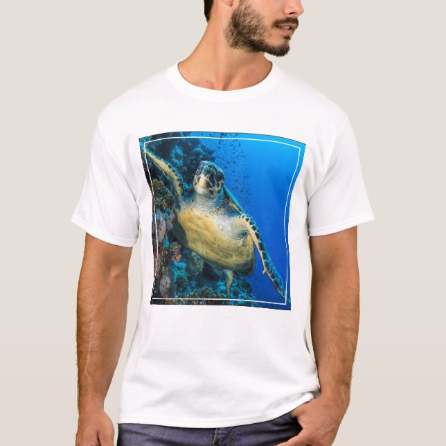 T-shirt La Mer Rouge verte de la tortue de mer | (Devant)
