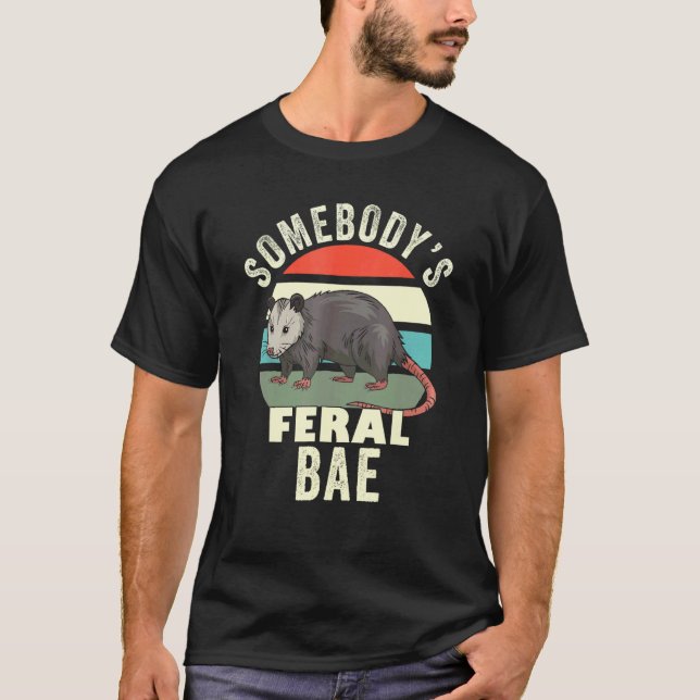 T-shirt La mère de chat férocement rétro de Bae de quelqu' (Devant)