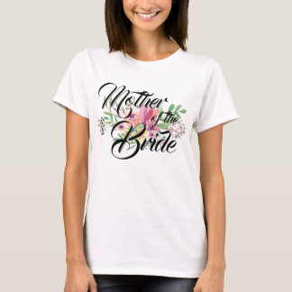 T-shirt La mère des femmes de la partie nuptiale florale