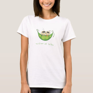 T-shirt La mère des jumeaux - 2 pois dans une cosse -