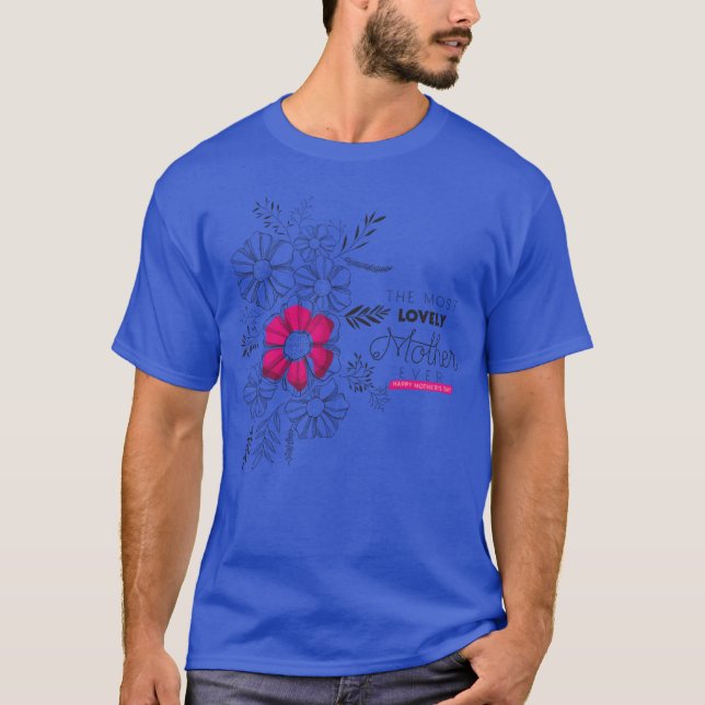 T-shirt La mère la plus belle jamais rétro (Devant)