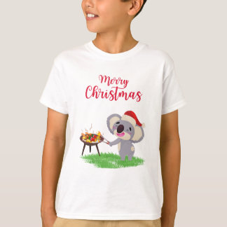T-shirt La mignonne de Noël australienne Koala profite d'u