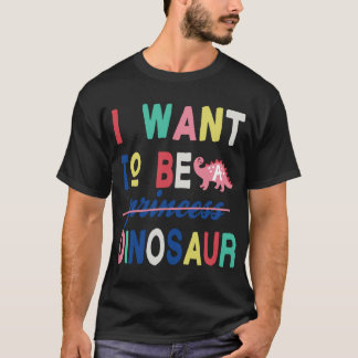 T-shirt La mignonne princesse Dinosaur