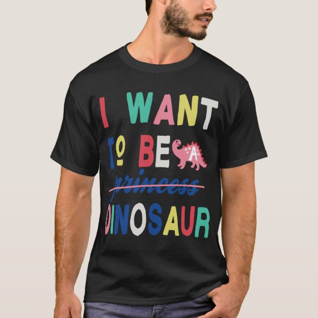 T-shirt La mignonne princesse Dinosaur (Devant)