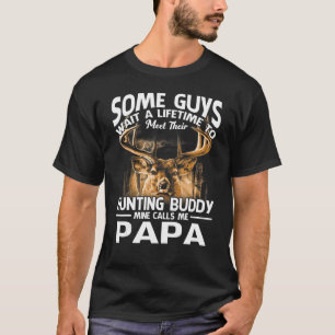 T-shirt La mine Buddy me traite Papa Fête des pères Cerf
